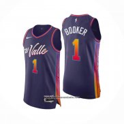 Camiseta Phoenix Suns Devin Booker #1 Ciudad Autentico 2023-24 Violeta