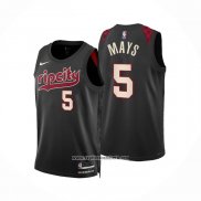 Camiseta Portland Trail Blazers Skylar Mays #5 Ciudad 2023-24 Negro