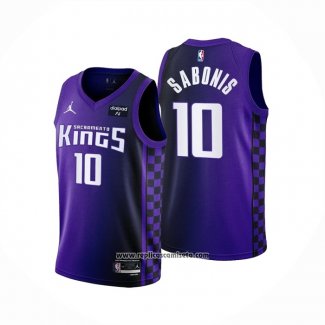 Camiseta Sacramento Kings Domantas Sabonis #10 Statement 2023-24 Violeta