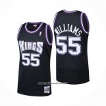 Camiseta Sacramento Kings Jason Williams #55 Mitchell & Ness 2001-02 Negro