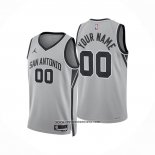 Camiseta San Antonio Spurs Personalizada Statement 2025-26 Gris