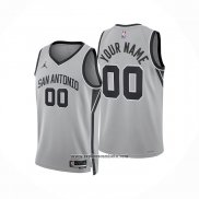 Camiseta San Antonio Spurs Personalizada Statement 2025-26 Gris