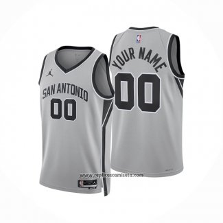 Camiseta San Antonio Spurs Personalizada Statement 2025-26 Gris