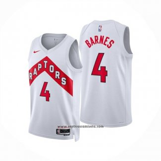 Camiseta Toronto Raptors Scottie Barnes NO 4 Association 2024-25 Blanco