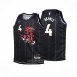 Camiseta Toronto Raptors Scottie Barnes #4 Ciudad 2024-25 Negro