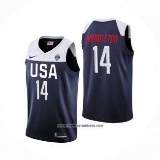 Camiseta USA Khris Middleton 2019 FIBA Basketball World Cup Azul