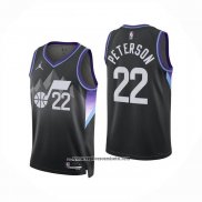Camiseta Utah Jazz Darryn Peterson NO 22 Statement 2025-26 Negro