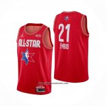 Camiseta All Star 2020 Philadelphia 76ers Joel Embiid #21 Rojo