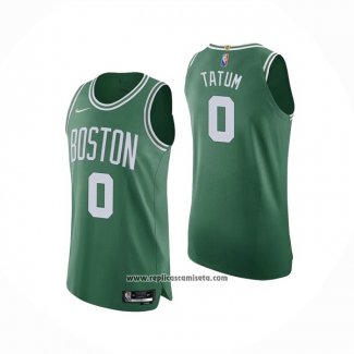 Camiseta Boston Celtics Jayson Tatum #0 Icon Autentico Verde