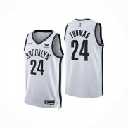 Camiseta Brooklyn Nets Cameron Thomas NO 24 Association 2024-25 Blanco