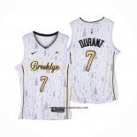 Camiseta Brooklyn Nets Kevin Durant #7 Christmas Blanco