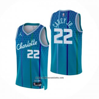 Camiseta Charlotte Hornets Vernon Carey JR. #22 Ciudad 2021-22 Azul