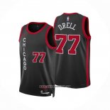 Camiseta Chicago Bulls Henri Drell #77 Ciudad 2023-24 Negro