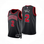 Camiseta Chicago Bulls Lonzo Ball NO 2 Statement 2024-25 Negro