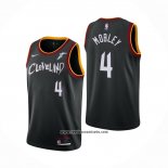 Camiseta Cleveland Cavaliers Evan Mobley #14 Ciudad 2020-21 Negro