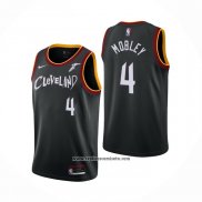 Camiseta Cleveland Cavaliers Evan Mobley #14 Ciudad 2020-21 Negro