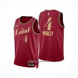 Camiseta Cleveland Cavaliers Evan Mobley #4 Ciudad 2023-24 Rojo