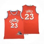 Camiseta Cleveland Cavaliers LeBron James #23 Retro Naranja