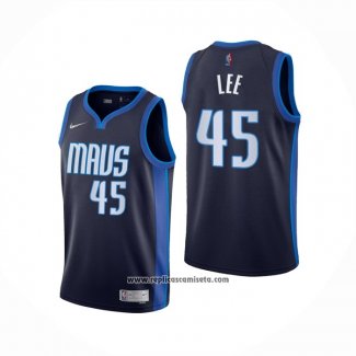 Camiseta Dallas Mavericks Courtney Lee #45 Earned 2020-21 Azul