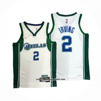 Camiseta Dallas Mavericks Kyrie Irving #2 Ciudad Blanco