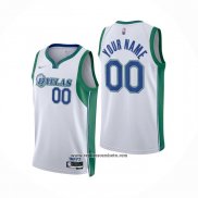 Camiseta Dallas Mavericks Personalizada Ciudad 2021-22 Blanco