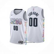 Camiseta Denver Nuggets Personalizada Ciudad 2024-25 Blanco