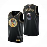Camiseta Golden Edition Philadelphia 76ers Allen Iverson #3 2021-22 Negro