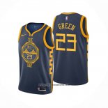 Camiseta Golden State Warriors Draymond Green #23 Ciudad 2018-19 Azul