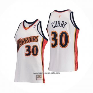 Camiseta Golden State Warriors Stephen Curry #30 Mitchell & Ness 2009-10 Blanco