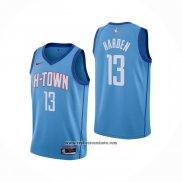 Camiseta Houston Rockets James Harden #13 Ciudad 2020-21 Azul