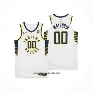 Camiseta Indiana Pacers Bennedict Mathurin NO 00 Association 2025-26 Blanco