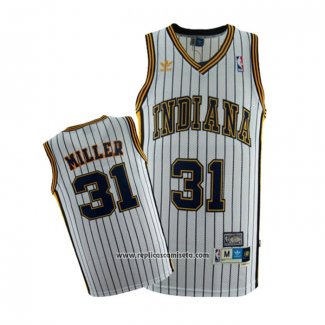 Camiseta Indiana Pacers Reggie Miller #31 Retro Blanco