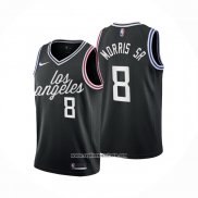 Camiseta Los Angeles Clippers Marcus Morris Sr. #8 Ciudad 2022-23 Negro