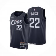 Camiseta Los Angeles Clippers Xavier Moon #22 Ciudad 2023-24 Azul