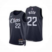 Camiseta Los Angeles Clippers Xavier Moon #22 Ciudad 2023-24 Azul