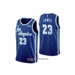 Camiseta Los Angeles Lakers Lebron James #23 Classic 2019-20 Azul