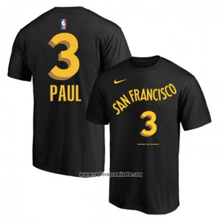 Camiseta Manga Corta Golden State Warriors Chris Paul Ciudad 2023-24 Negro