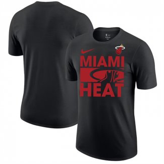 Camiseta Manga Corta Miami Heat Negro