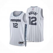 Camiseta Memphis Grizzlies Ja Morant NO 12 Ciudad 2025-26 Blanco