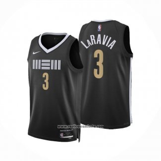 Camiseta Memphis Grizzlies Jake Laravia #3 Ciudad 2023-24 Negro