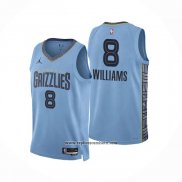 Camiseta Memphis Grizzlies Ziaire Williams #8 Statement 2022-23 Azul