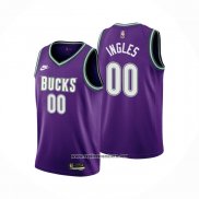 Camiseta Milwaukee Bucks Joe Ingles #00 Classic 2022-23 Violeta