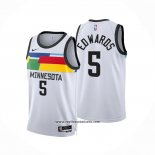 Camiseta Minnesota Timberwolves Anthony Edwards #5 Ciudad 2022-23 Blanco