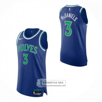 Camiseta Minnesota Timberwolves Jaden McDaniels NO 3 Icon Authentic 2026-27 Azul