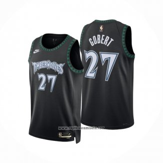 Camiseta Minnesota Timberwolves Rudy Gobert NO 27 Classic 2025-26 Negro