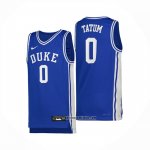 Camiseta NCAA Duke Blue Devils Jayson Tatum NO 0 Azul