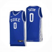 Camiseta NCAA Duke Blue Devils Jayson Tatum NO 0 Azul