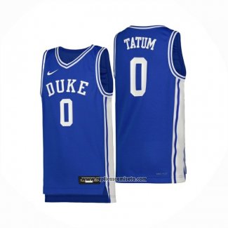 Camiseta NCAA Duke Blue Devils Jayson Tatum NO 0 Azul
