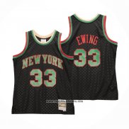 Camiseta New York Knicks Patrick Ewing #33 Mitchell & Ness 1991-92 Negro