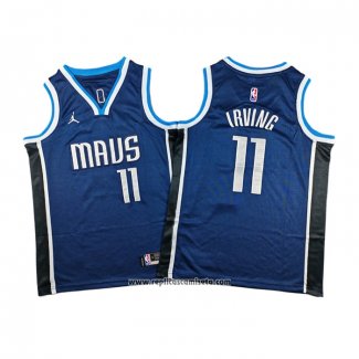 Camiseta Nino Dallas Mavericks Kyrie Irving NO 11 Azul